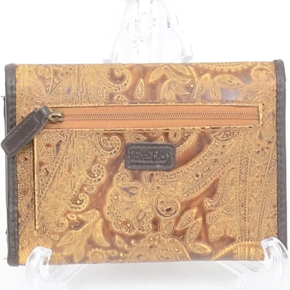 Relic Paisley Grain Tri-fold Wallet Brown Boho Western Coin Purse Card‎ Holder